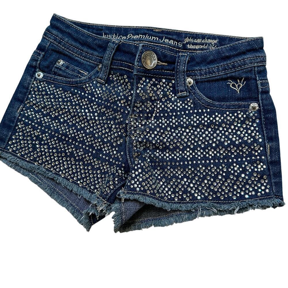 Rhinestone Denim Shorts sz 6 Jean Shorts embellished